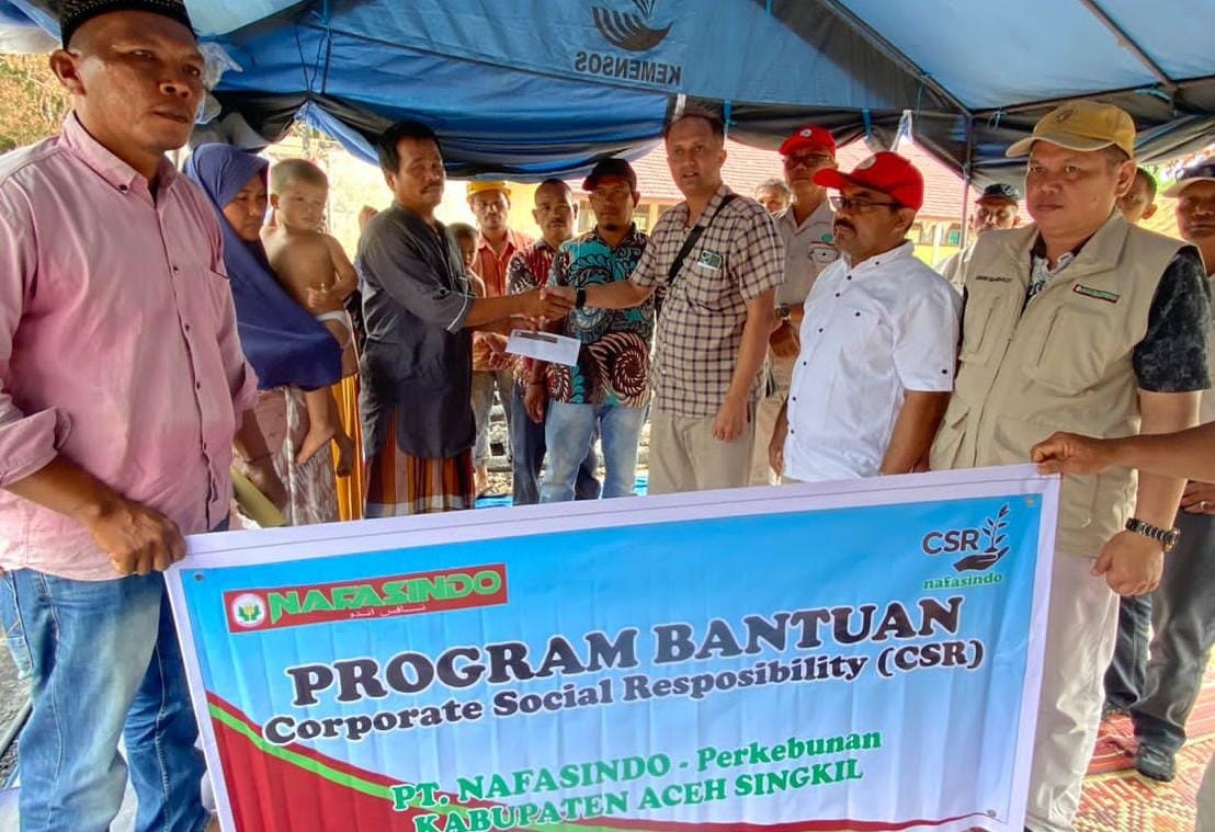 Nafasindo Serahkan Bantuan Tunai Korban Kebakaran Di Singkil