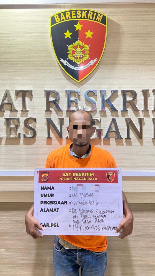 Bakar Alat Berat, Eks Security PT WGU Ditangkap Polisi