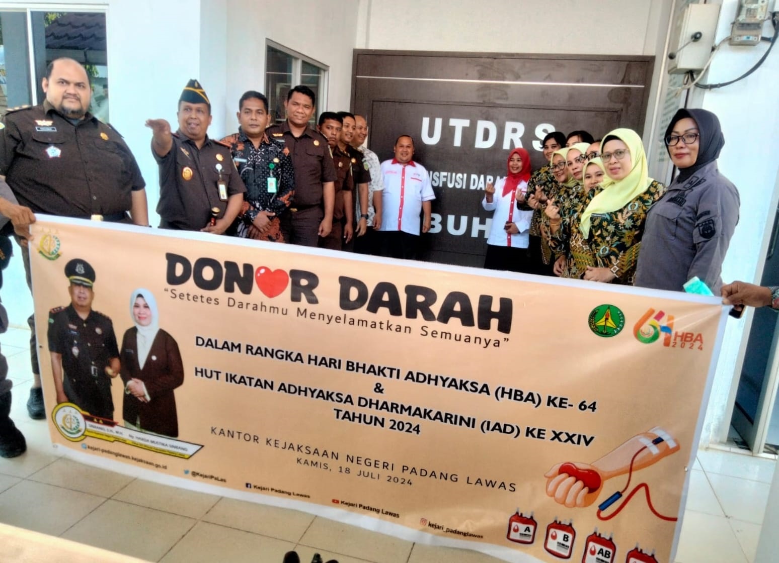 Kejari Palas Donor Darah Di HBA Ke-64