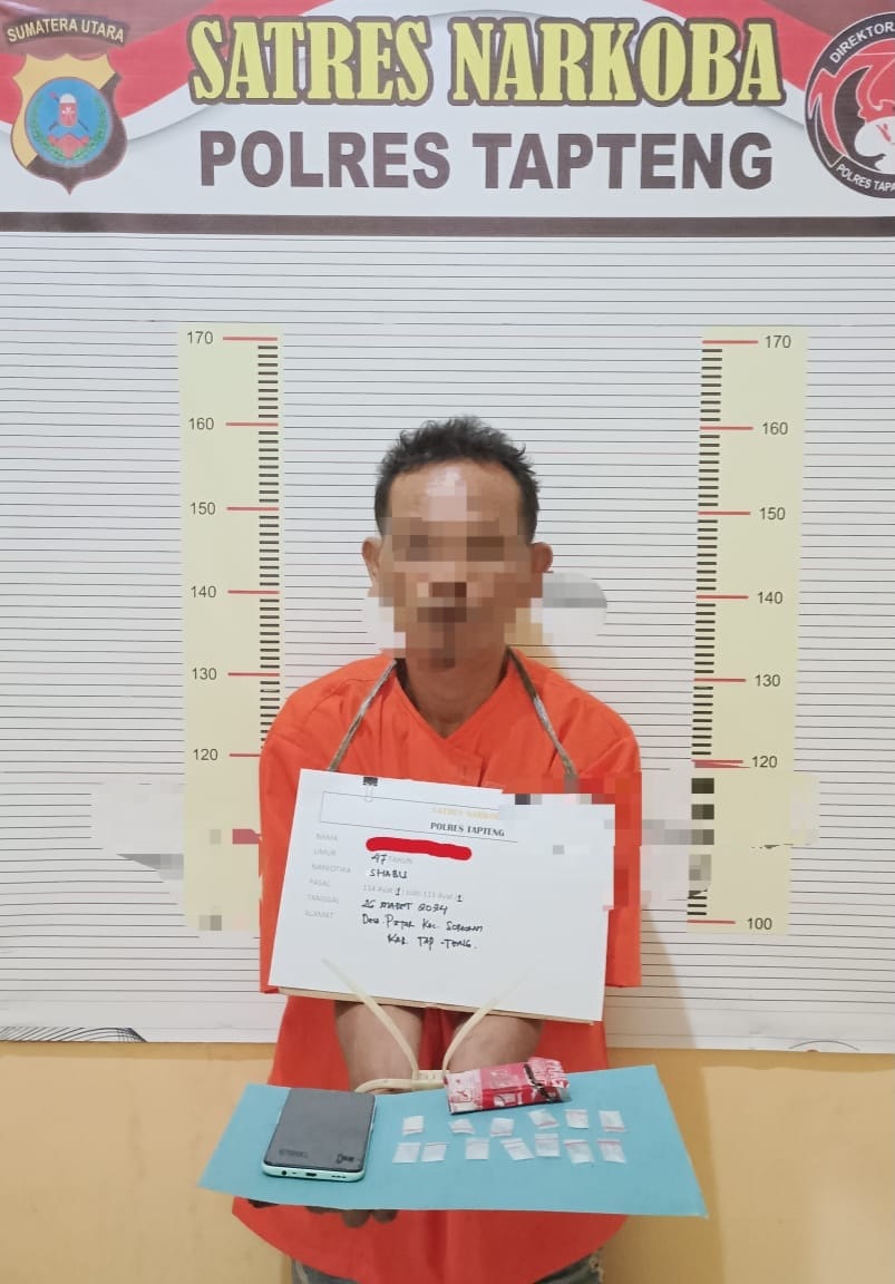 Seorang Petani Ditangkap Polres Tapteng Karena Kasus Sabu