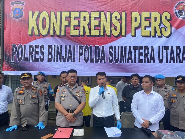Polres Binjai Amankan Dua Tersangka Pembunuhan