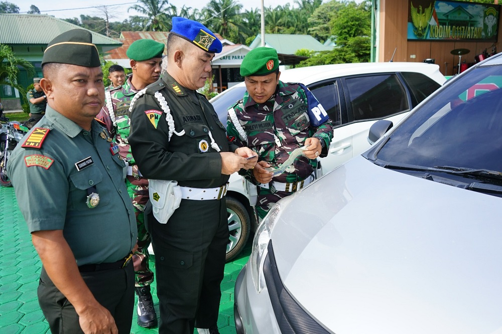 Subdenpom Periksa Kendaraan Kodim Aceh Tamiang