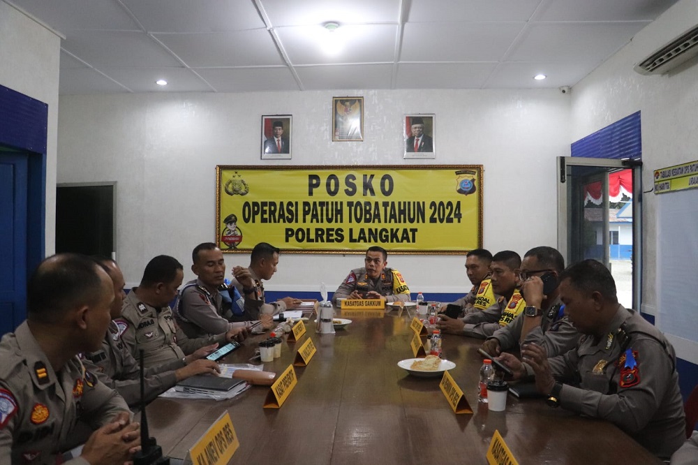 Sepekan Ops Patuh Toba 2024, Polres Langkat  Tilang 515 Pengendara 