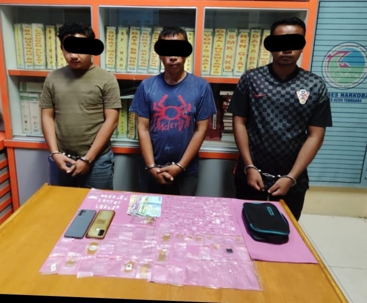 Tiga Warga Agara Diduga Pengedar Sabu Dibekuk