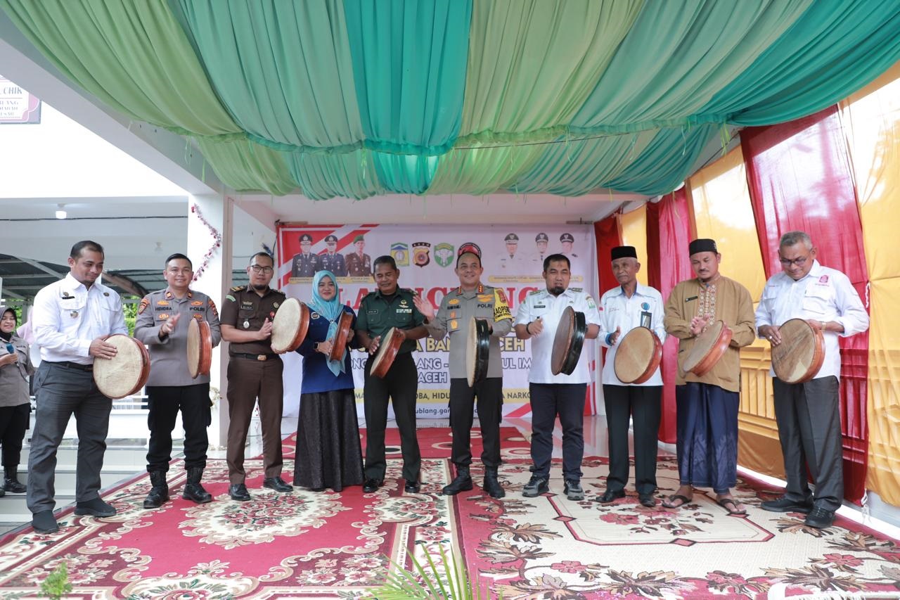 Pj Bupati Dan Kapolresta Launching Kampung Bebas Narkoba Di Lheu Blang