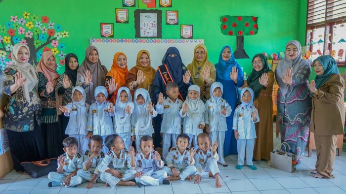 Bunda PAUD Agara Edukasi Antisipasi Banjir Di TK Pembina