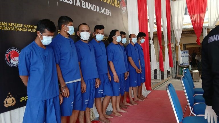 Polresta Banda Aceh Amankan 8 Penyalahguna Narkoba