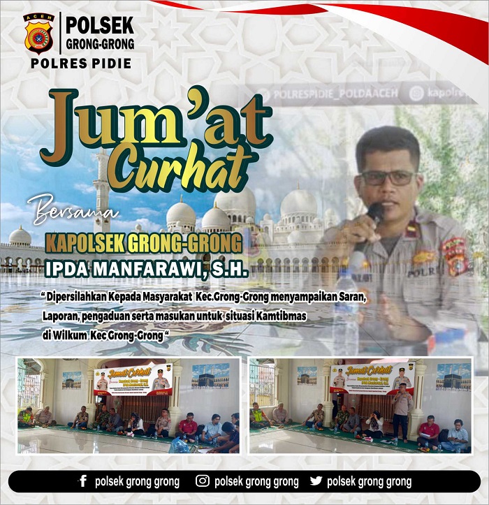 Kapolsek Grong-grong Sampaikan Pesan Kamtibmas Jelang Pemilu