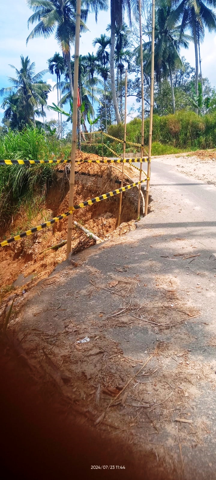 Ruas Jalan Penghubung Bunturaja - Sopo Butar Banyak Longsor