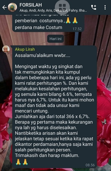 Lurah Nonaktif 'Muntahkan' Bola Panas Setoran Uang ADK Ke Forsila Langkat