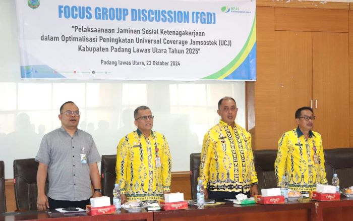 Capaian Peserta Jamsostek Di Padanglawas Utara 33,07℅