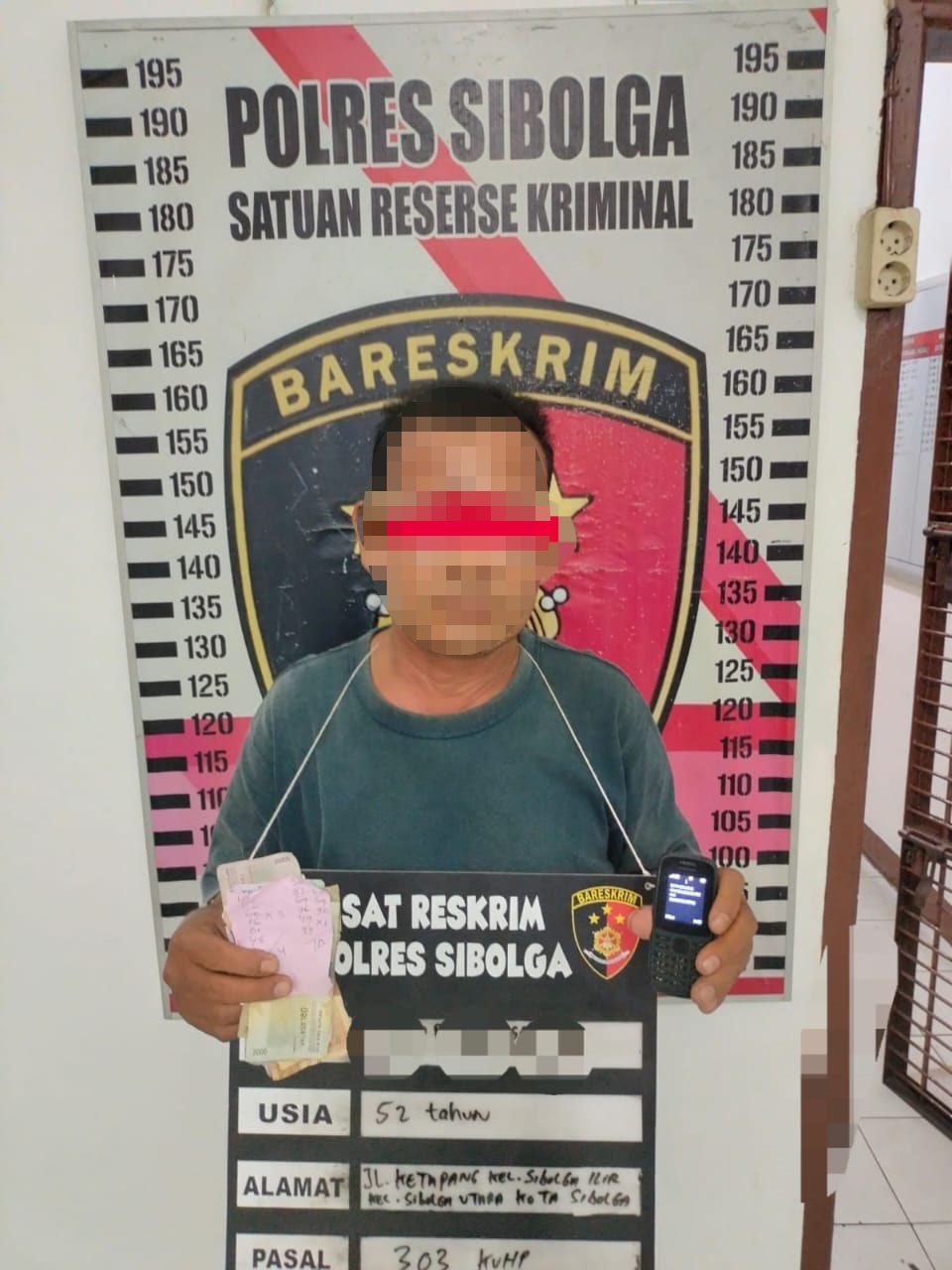 Polres Sibolga Ringkus Tersangka Judi Togel Sydney