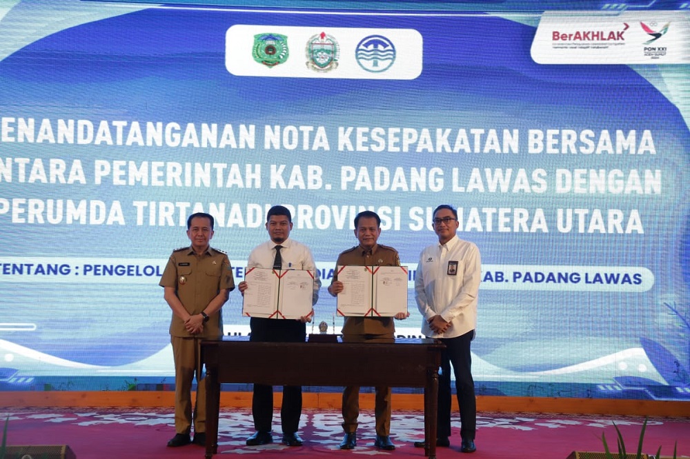 Pemkab Palas Tandatangani MoU Dengan Perumda Tirtanadi