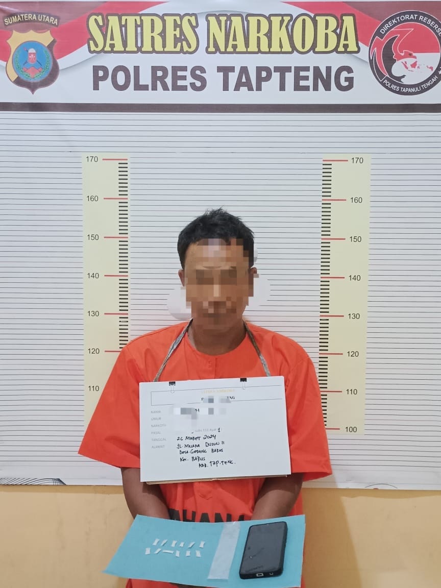 Lagi, Polres Tapteng Tangkap Tersangka Pengedar Sabu