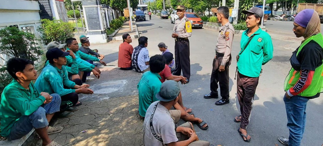Polres P.Siantar Sambang Kamtibmas Sampaikan Imbauan