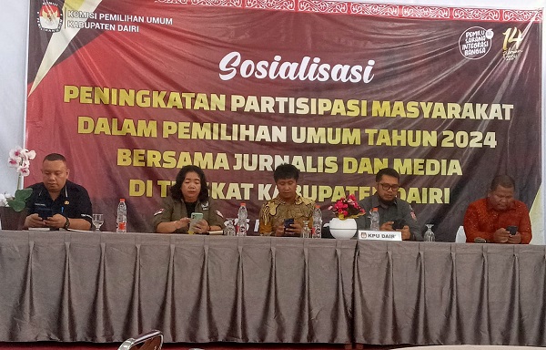 KPU Dairi Sosialisasi Parmas Pemilu Kepada Insan Pers  
