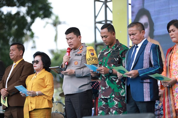 Hadiri Perayaan Natal Oikumene 2023, Ini Pesan Kapolres Simalungun