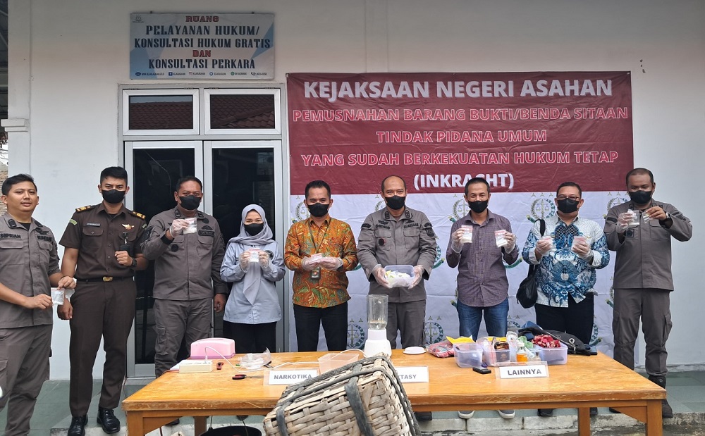 Kejari Asahan Musnahkan 303 Gram Sabu, Satu Orang Dihukum Mati