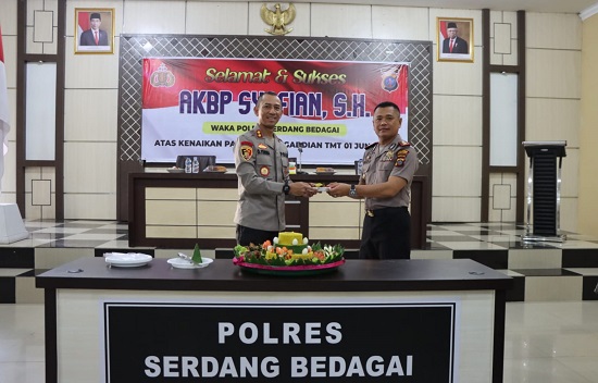 Wakapolres Sergai Naik Pangkat Pengabdian Jadi AKBP