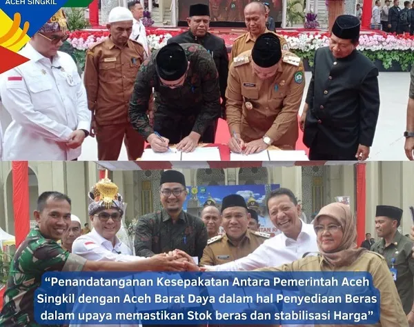 Jamin Kebutuhan Beras Aceh Singkil, Marthunis Teken Kesepakatan Surplus Beras Abdya