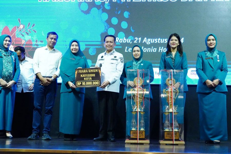 PKK Kota Tebingtinggi Juara Umum Lomba HKG TP PKK Tingkat Provinsi