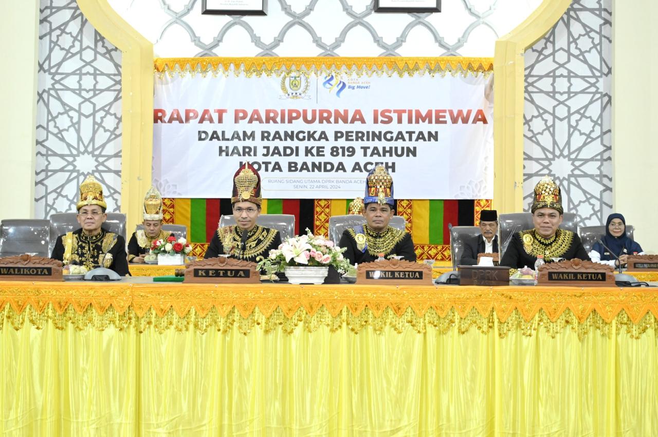 DPRK Gelar Paripurna Istimewa HUT Ke-819 Kota Banda Aceh