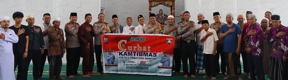 Kapolres P.Siantar Curhat Kamtibmas Di Masjid
