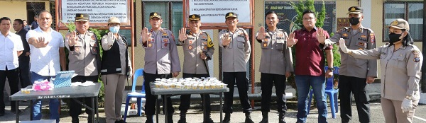 120 Pesonel Polres P.Siantar Tes Urine Mendadak