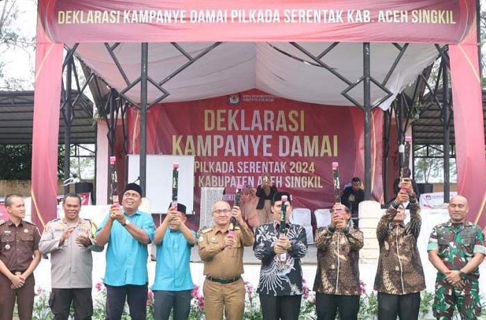 Deklarasi Damai Pilkada, Kapolres Aceh Singkil Serahterima Walpri