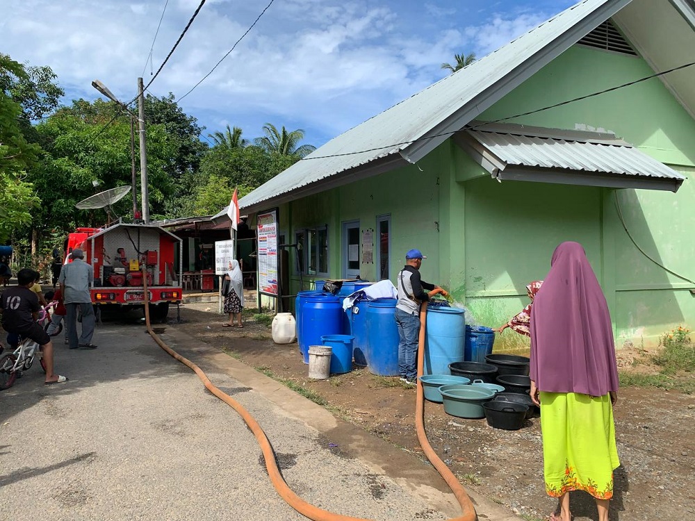Penyaluran Air Bersih Di Lhoknga Capai 1,8 Juta Liter