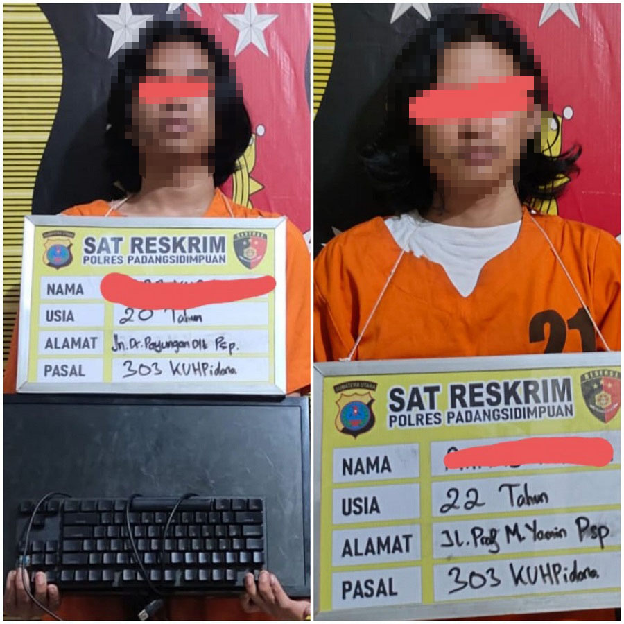 2 Penjudi Online Ditangkap Saat Main Slot PG Soft Mahjong