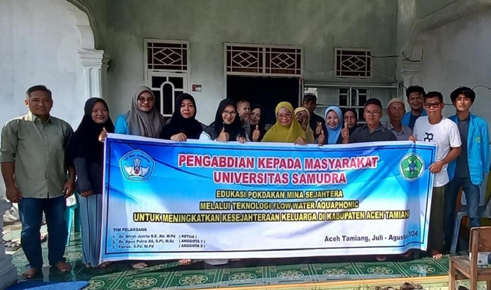Tim PKM Unsam Edukasi Pokdakan Mina Sejahtera Teknologi Flow Water Aquaphonic