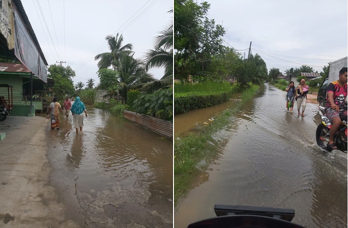 Pemukiman Warga Babalan Tergenang Banjir