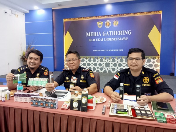 Akhir 2023, Penerimaan Bea Cukai Lhokseumawe Lebihi Target