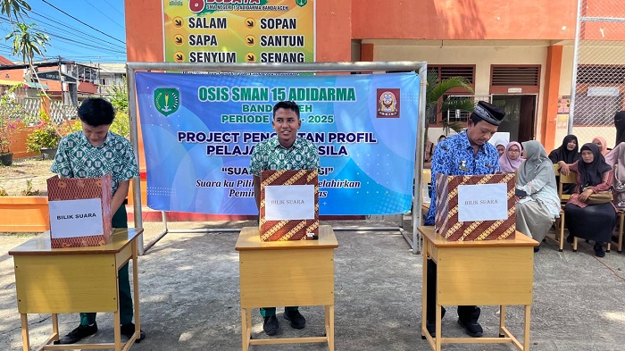 SMA Negeri 15 Adidarma Banda Aceh Gelar Pemilihan Ketua OSIS