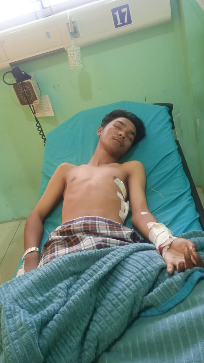 Begal Bacok Pemuda Hingga Kritis, Motor Dan HP Raib