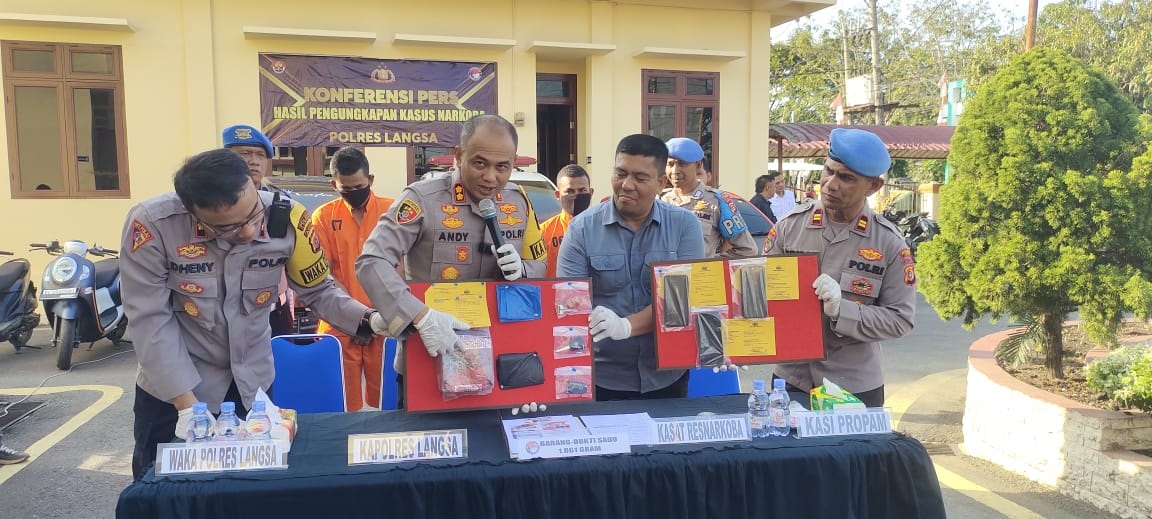 Ambulans Bawa Sabu, Tiga Pria Diamankan Polres Langsa