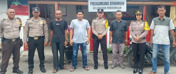 Pastikan Kenyamanan Masyarakat, Personel Polres P.Siantar Sambangi Pos Kamling