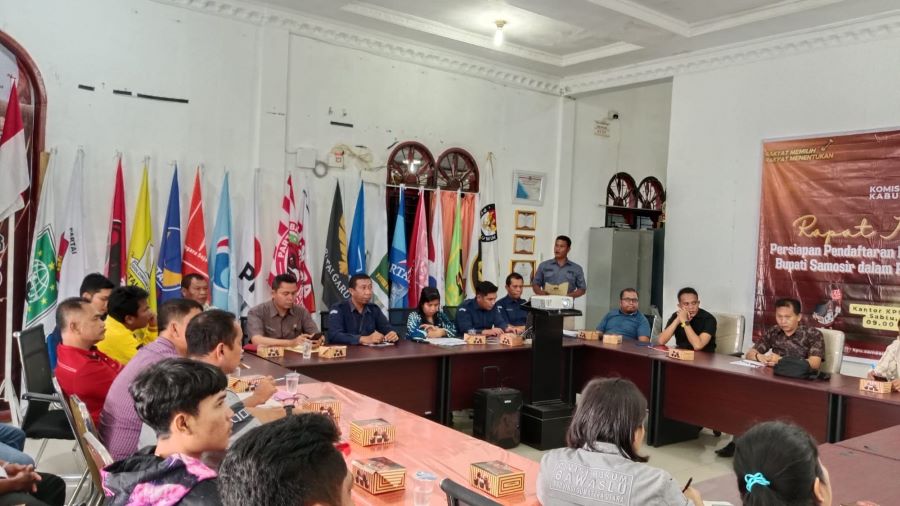 KPU Samosir Gelar Rakor Persiapan Pendaftaran Pasangan Calon Kepala Daerah
