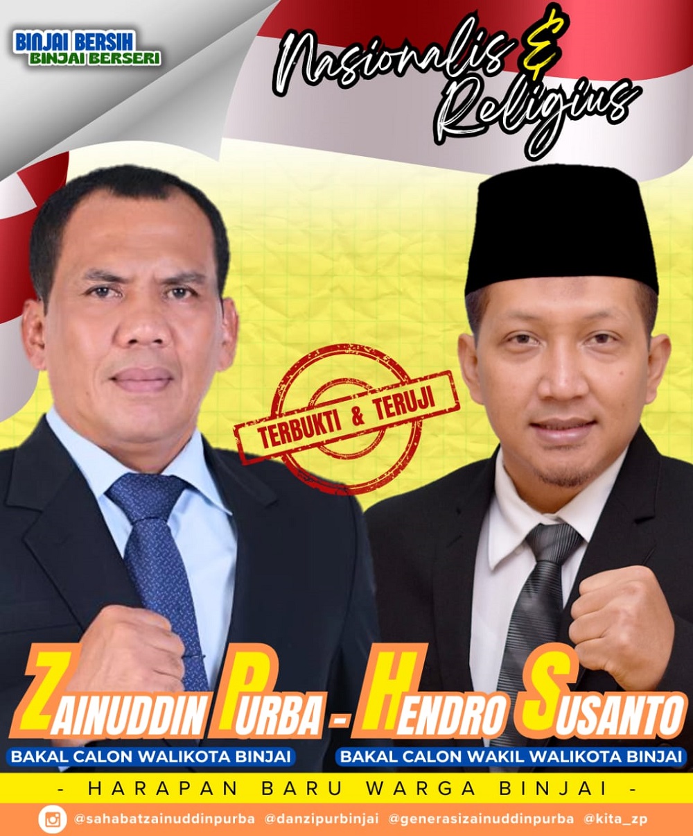 Maju Di Pilkada Binjai, Zainuddin Purba-Hendro Susanto Didukung PKS