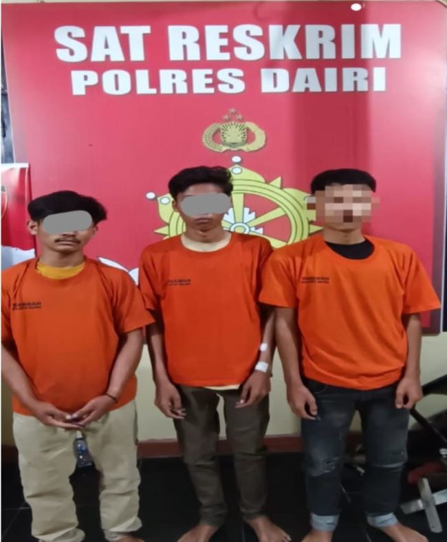Polres Dairi Ringkus 3 Pemuda Usai Memperkosa