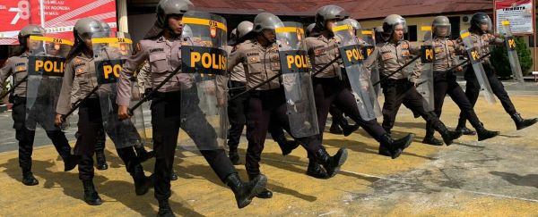 Sat Samapta Polres P.Siantar Latihan Dalmas