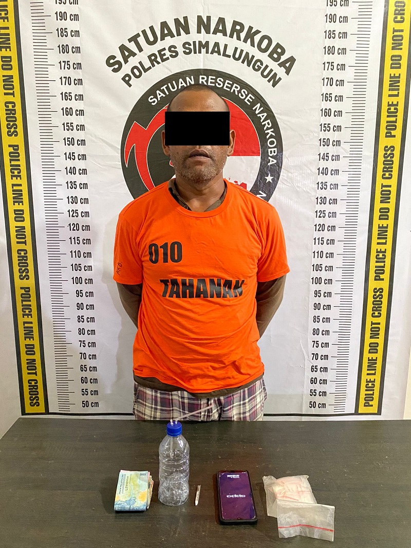 Petani Di Simalungun Ditangkap Bersama Barang Bukti 1,28 Gram Sisa Sabu
