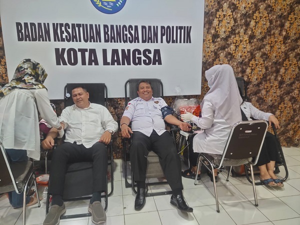 Kesbangpol Langsa Sumbang 23 Kantong Darah