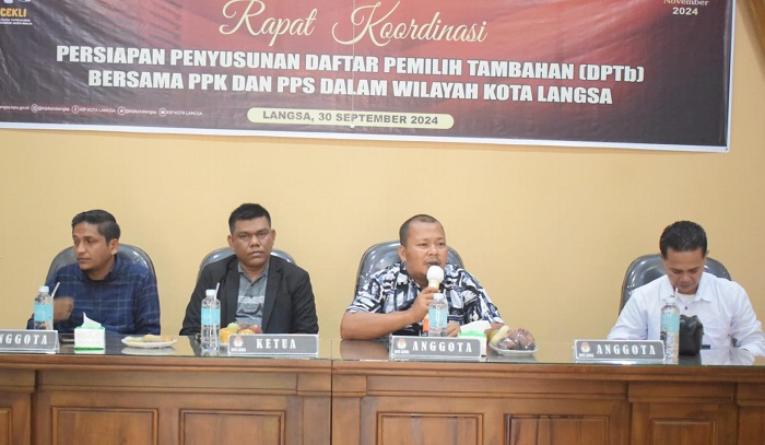 KIP Kota Langsa Laksanakan Rakor DPTb Pilkada