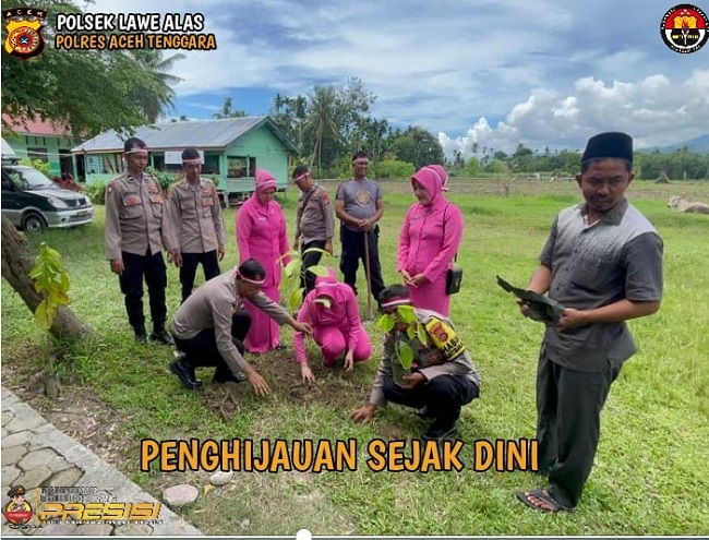 Polsek Lawe Alas Tanam Pohon
