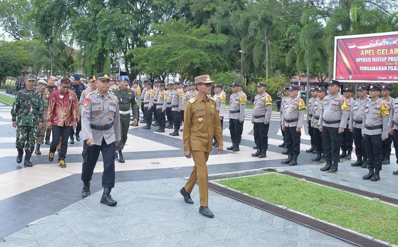 Operasi Mantap Praja Seulawah Dimulai, Polres Langsa Gelar Pasukan