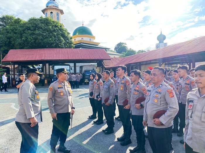Menjelang Pilkada, Kapolres Sabang Periksa Kesiapan Personelnya