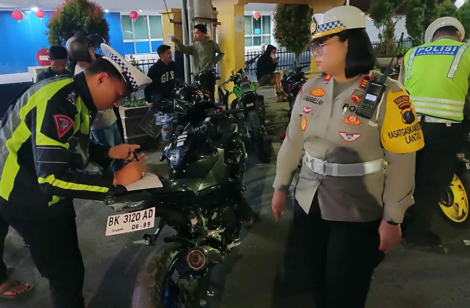 Polres P.Siantar KRYD Amankan 12 Sepeda Motor Knalpot Blong