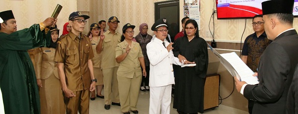Pj Sekda Lantik 9 Pejabat Eselon IV Susulan